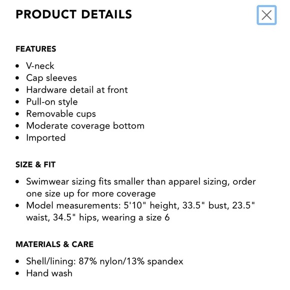 Bleu Rod Beattie Black V-Neck Cap Sleeve One Piece Swimsuit  NWT‎ SIZE 4 (A) - Picture 8 of 8